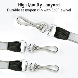 LOCONHA 50 Pack black lanyards Lanyards for Id Badges Lanyards Safety Badge Lanyard 18" with Swivel Hook