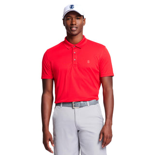 Izod Men's Performance Golf Grid Short Sleeve Stretch Polo Shirt