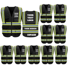 BeautyWill Custom Safety Vest Logo Class 2 High Visibility Reflevtive Vest Outdoor Protective Workwear