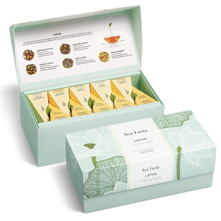 Tea Forte Premium Presentation Box Gift Set Sampler, 20 Count, Assorted Blends Individually Wrapped Handcrafted Pyramid Infuser Bags, Herbal Retreat Tea