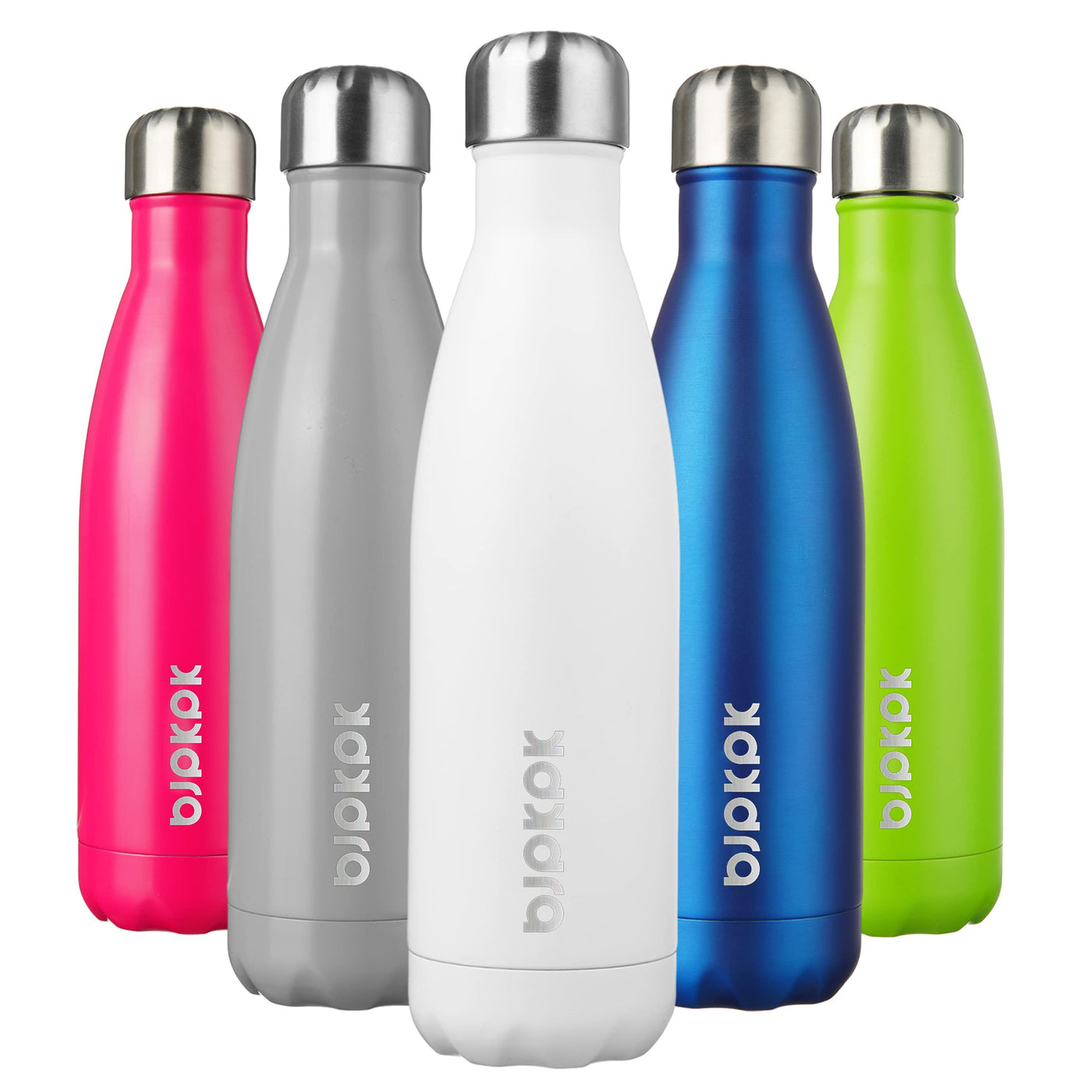 BJPKPK 17oz Insulated Water Bottles Stainless Steel Sports Water Bottles Keep Cold and Hot for Travel Dishwasher Safe,Olive Green