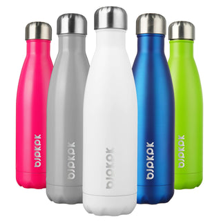 BJPKPK 17oz Insulated Water Bottles Stainless Steel Sports Water Bottles Keep Cold and Hot for Travel Dishwasher Safe,Olive Green