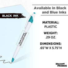DISCOUNT PROMOS Personalized Ballpoint Pens Bulk Pack of 4-5,000 counts Black Ink, Slim & Curvy Design, Retractable, Ideal for Office, Corporate Merchandise, Tradeshows- Teal