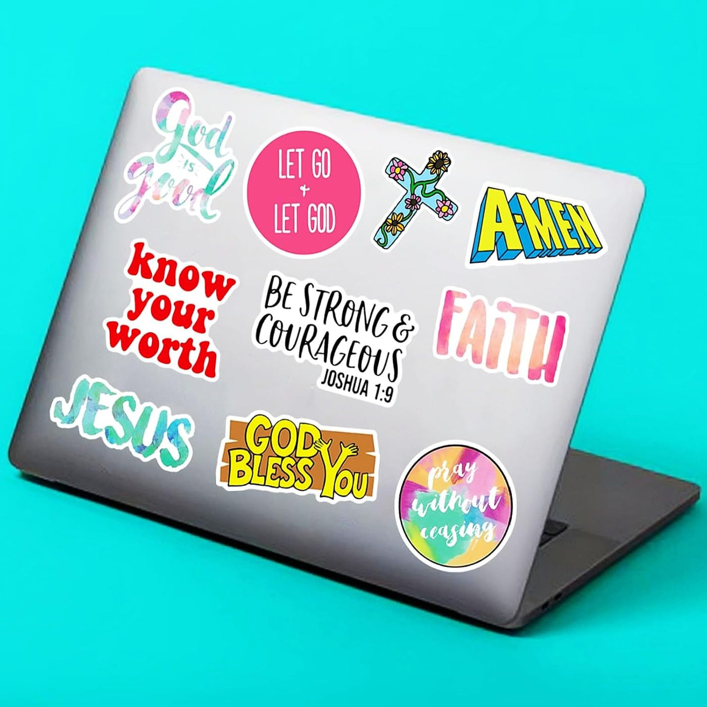 220Pcs Inspirational Christian Stickers Bulk, Vinly Waterproof Bible Verse Jesus Stickers for Water Bottles Laptop Scrapbook Journaling, Religious Faith Decals for Adults Teens Kids, Christian Gifts