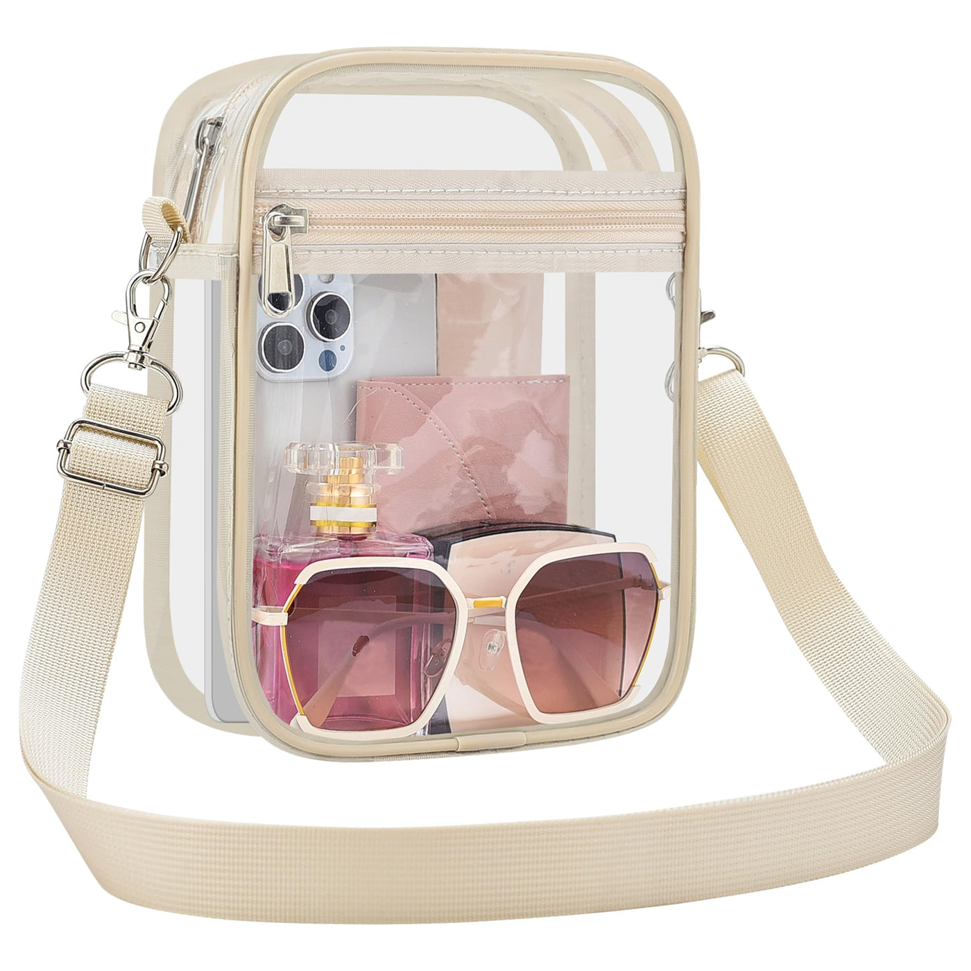 Clear Bag Stadium Approved Clear Purse for Women Clear Crossbody Bag for Stadium Events Concerts Festivals
