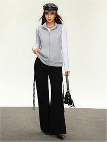 SOLY HUX Womens Zip Up Lightweight Vests Casual Sleeveless Jackets Scrubs with Pockets Spring Summer