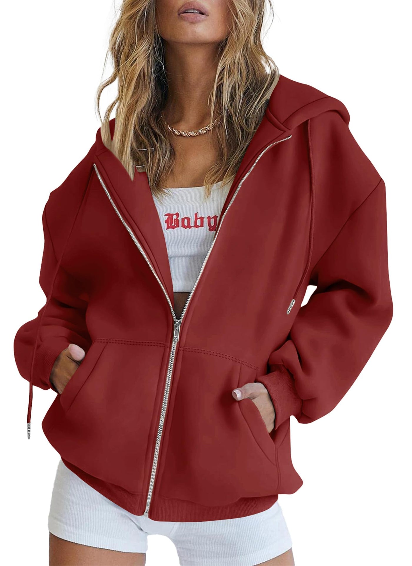 PRETTYGARDEN Women's 2026 Spring Zip Up Y2K Hoodies Casual Long Sleeve Sweatshirts Fall Winter Track Jackets with Pockets