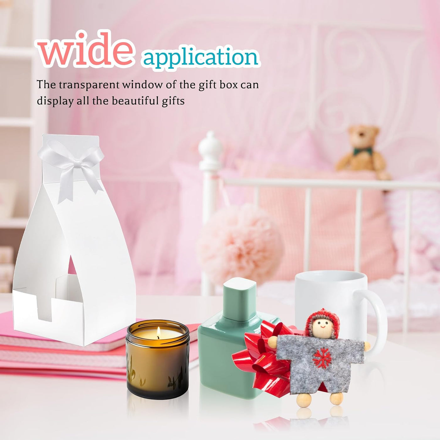 Joyclub Bundle of 6 Pack Mini Tumblers and 24 Pack Gift Boxes with Ribbon