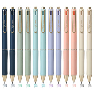 Taja Gel Pens, 6 Pcs Quick Dry Black Gel Ink Pens, 0.5mm Fine Point Smooth Writing Pens for Journaling and Note Taking, Cute Aesthetic Pens for Women & Men-Pastel