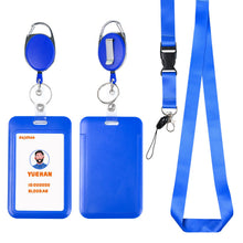 Retractable ID Badge Holder with Breakaway Lanyard,Heavy Duty Badge Reel,Detachable Keychain, Cruise Ship Cards Holder,for Nurse Officer Teacher Security Staff Women Men