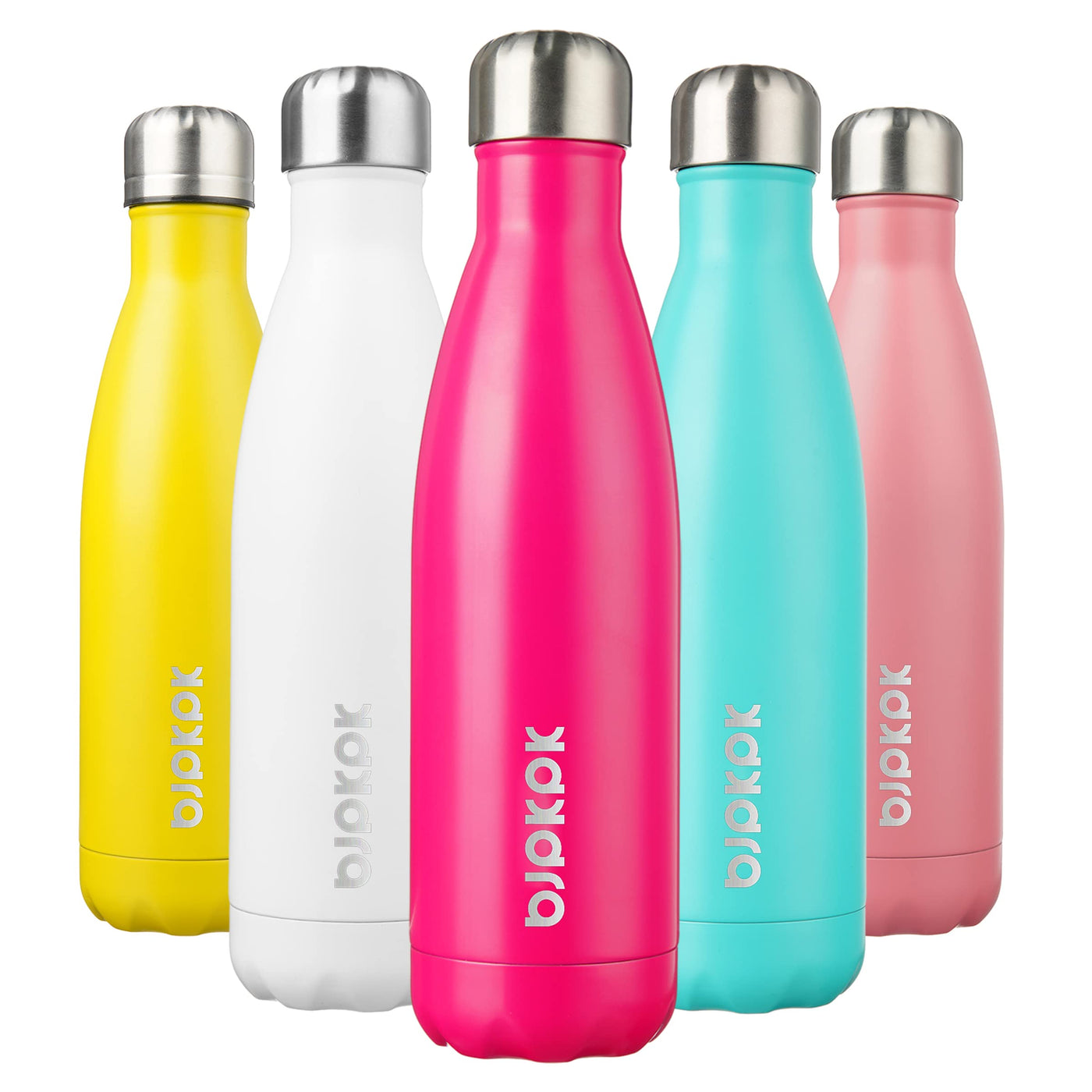BJPKPK 17oz Insulated Water Bottles Stainless Steel Sports Water Bottles Keep Cold and Hot for Travel Dishwasher Safe,Olive Green