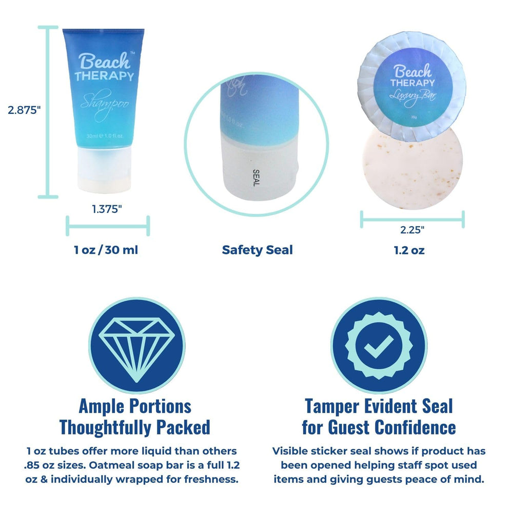 20 Display Ready Boxed Amenity Kits with Premium Hotel Toiletry Essentials - 1 oz Shampoo, Conditioner, Body Wash, Body Lotion, 1.2 oz Guest Soap & 2 Makeup Remover Wipes - Air bnb & Vacation Rentals