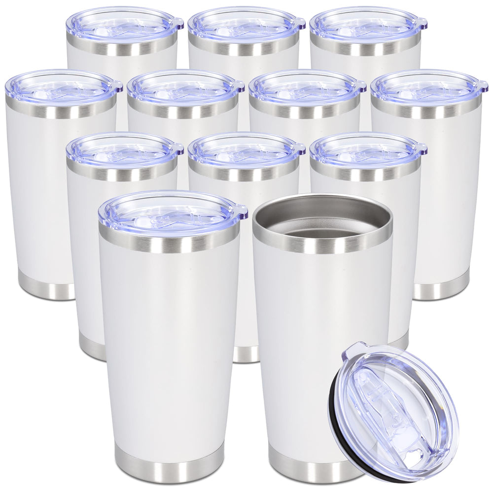 20oz Tumbler Stainless Steel Tumbler Cup with Lid Vacuum Insulated Double Wall Travel Mug, Durable Powder Coated Travel Coffee Tumbler Mug for Hot & Cold Drinks, Purple,1 Pack