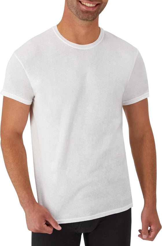 Hanes Men's Undershirt Packs, Stay-Tucked Soft Cotton Undershirts, Best Undershirts for Men, White/Black/Asstd Multipacks - hover image