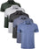 Black/Light Grey/Green/Light Blue/Blue(5 Pack)