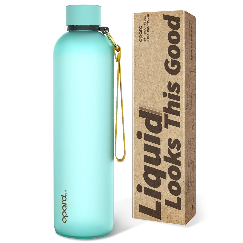 Opard Slim Water Bottle 27oz, Dishwasher Safe Plastic Water Bottle BPA-Free, Leakproof Screw Top, Cream White, Reusable for Travel School Sport Gym Hiking