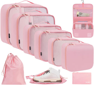 BAGAIL 6 Set/8 Set/10 Set Packing Cubes Various Sizes Packing Organizer for Travel Accessories Luggage Carry On Suitcase