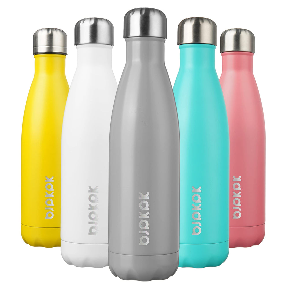 BJPKPK 17oz Insulated Water Bottles Stainless Steel Sports Water Bottles Keep Cold and Hot for Travel Dishwasher Safe,Olive Green
