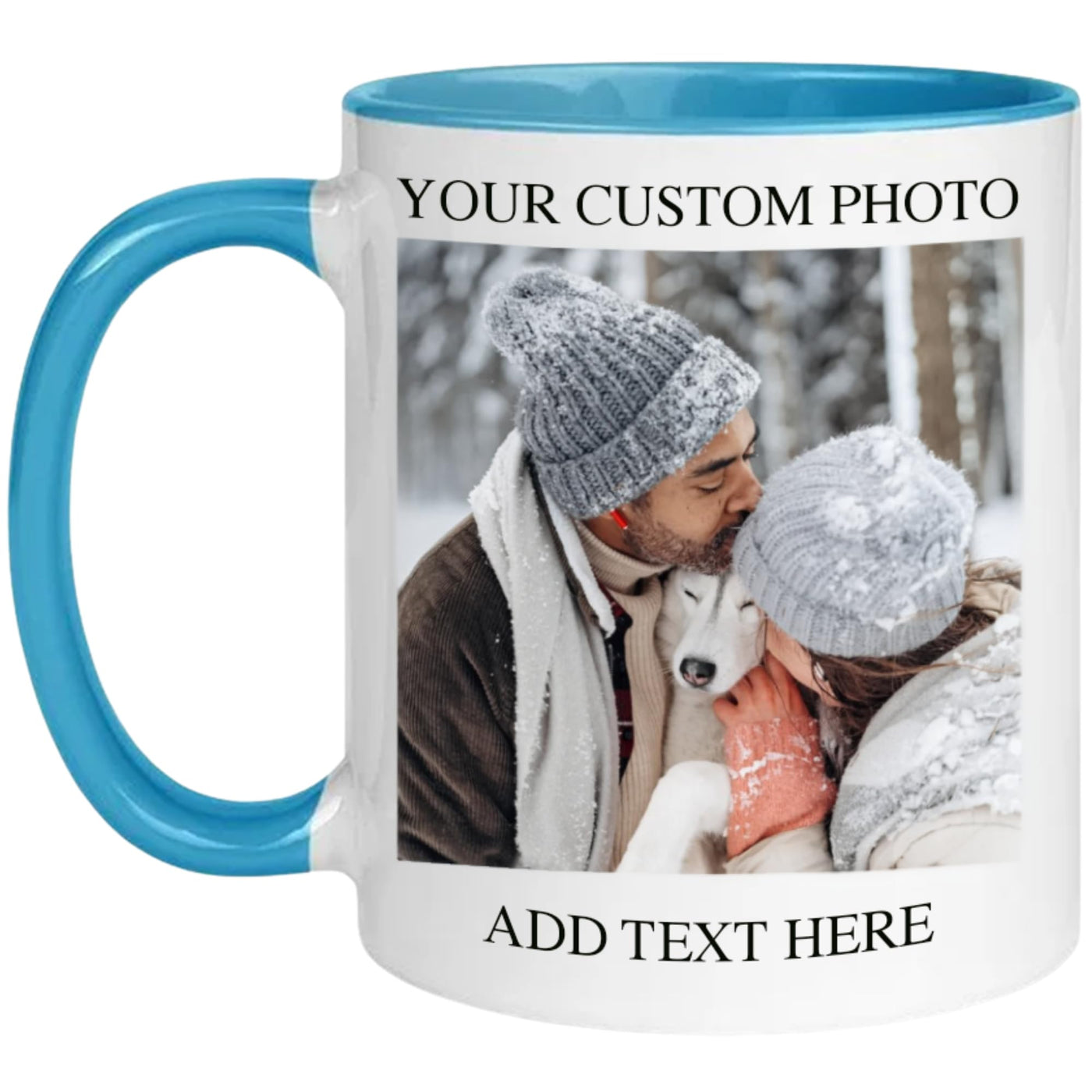 Custom Mug - Personalized Coffee Mug with Photo Text Logo | Taza Personalizada 11oz Both Sides Print | Custom Gifts for Men Women | Customized Picture Cup Dishwasher Safe