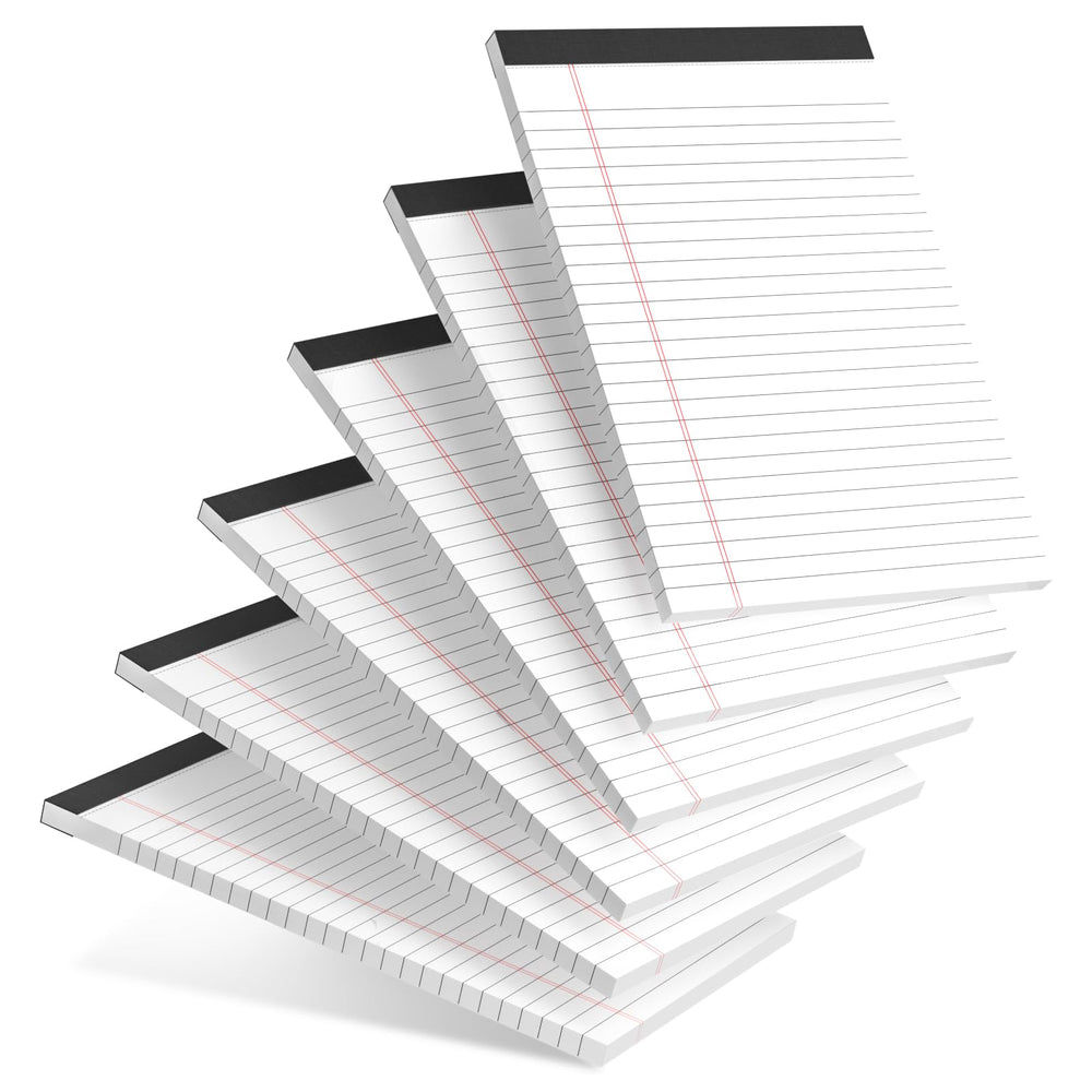 5pcs Small Note Pads 5x8 Notebook College Ruled Legal Pads Color Notepads 5 Pack Study Back Writing Pads 5 x 8 Perforated Narrow Ruled Pads of Paper for School & Office Supplies 30 Sheets/Pack