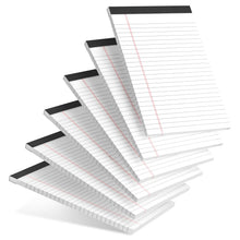5pcs Small Note Pads 5x8 Notebook College Ruled Legal Pads Color Notepads 5 Pack Study Back Writing Pads 5 x 8 Perforated Narrow Ruled Pads of Paper for School & Office Supplies 30 Sheets/Pack