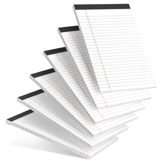 5pcs Small Note Pads 5x8 Notebook College Ruled Legal Pads Color Notepads 5 Pack Study Back Writing Pads 5 x 8 Perforated Narrow Ruled Pads of Paper for School & Office Supplies 30 Sheets/Pack