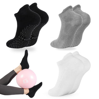 loudashuaiqi Grip Pilates Socks Non Slip Athletic Yoga Socks with Grips for Women Grippy socks for Hospital Workout Barre