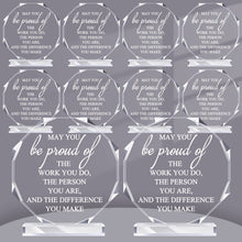 Bucherry 10 Pcs Employee Appreciation Awards for Coworker Acrylic Thank You Trophy May You Be Proud of The Work You Do Sign Prizes Retirement Goodbye Farewell Gift for Women Men(Stylish)