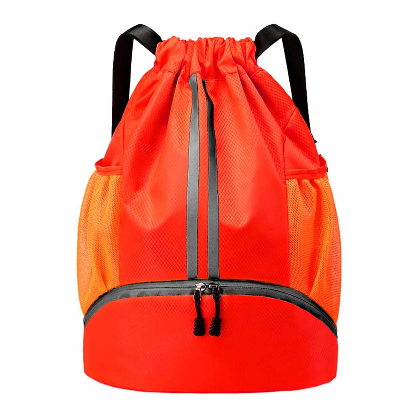 JELUTAR Drawstring Backpack Gym Bag with Shoes Compartment for Soccer, Basketball, Swim, Water-Resistant String Backpack Beach Cinch for Women Men