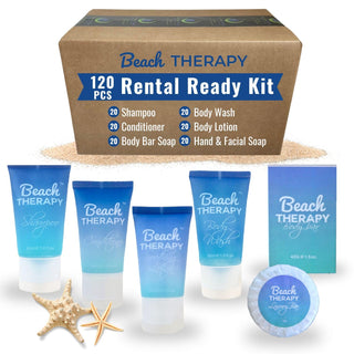 20 Display Ready Boxed Amenity Kits with Premium Hotel Toiletry Essentials - 1 oz Shampoo, Conditioner, Body Wash, Body Lotion, 1.2 oz Guest Soap & 2 Makeup Remover Wipes - Air bnb & Vacation Rentals