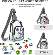 LATMAP Clear Bag for Stadium Events, Clear Purse for Women Stadium Crossbody Bag, Transparent Bag for Concerts Sports