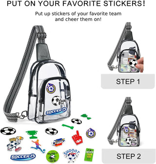 LATMAP Clear Bag for Stadium Events, Clear Purse for Women Stadium Crossbody Bag, Transparent Bag for Concerts Sports