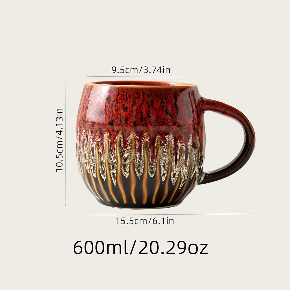 Large Ceramic Coffee Mug - 20oz Big Tea Cup, Red | Large Tea Mug, Microwave Safe, Dishwasher Safe