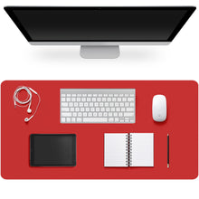 Leather Desk Pad Protector,Non-Slip Desk Pad,on-Slip PU Leather Large Mouse Pad,Easy Clean Desk Protecor Mat,Writing Pad for Office Work/Home/Decor(Black, 23.6" x 13.7")