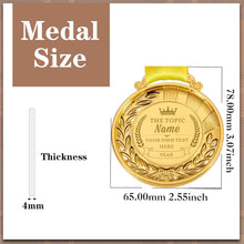 Custom Medals for Awards with Logo Text Make Your Own Medals for Kids Adults Personalized Medals for School Sports Office Team Rewards Party Favors Customized Medallions with Neck Ribbon