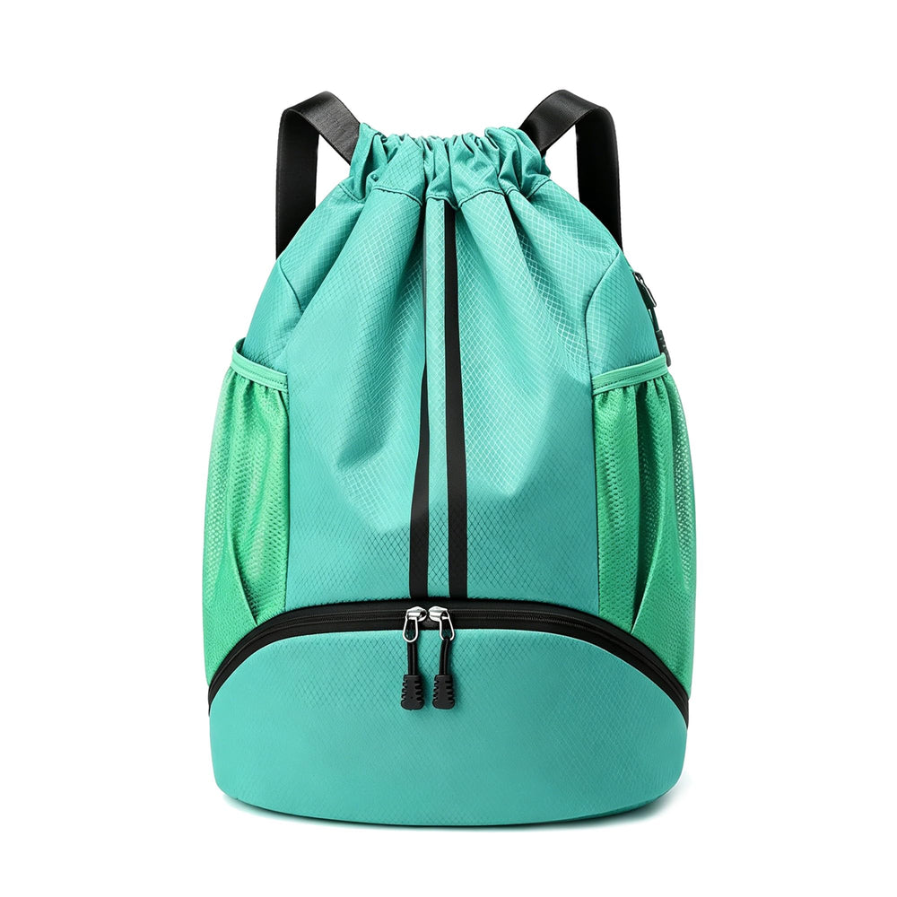 JELUTAR Drawstring Backpack Gym Bag with Shoes Compartment for Soccer, Basketball, Swim, Water-Resistant String Backpack Beach Cinch for Women Men