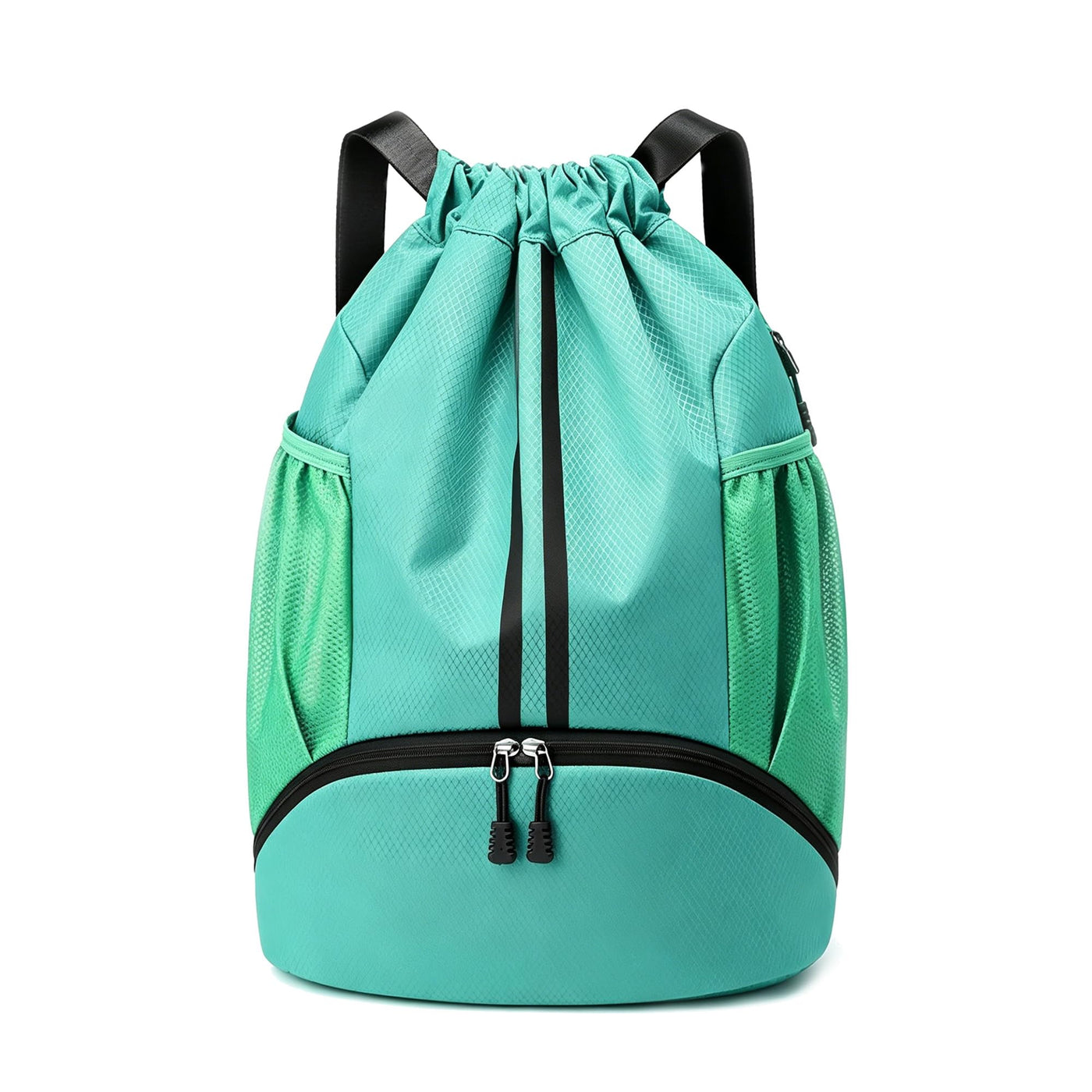 JELUTAR Drawstring Backpack Gym Bag with Shoes Compartment for Soccer, Basketball, Swim, Water-Resistant String Backpack Beach Cinch for Women Men