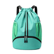 JELUTAR Drawstring Backpack Gym Bag with Shoes Compartment for Soccer, Basketball, Swim, Water-Resistant String Backpack Beach Cinch for Women Men