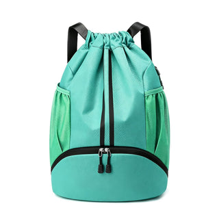 JELUTAR Drawstring Backpack Gym Bag with Shoes Compartment for Soccer, Basketball, Swim, Water-Resistant String Backpack Beach Cinch for Women Men