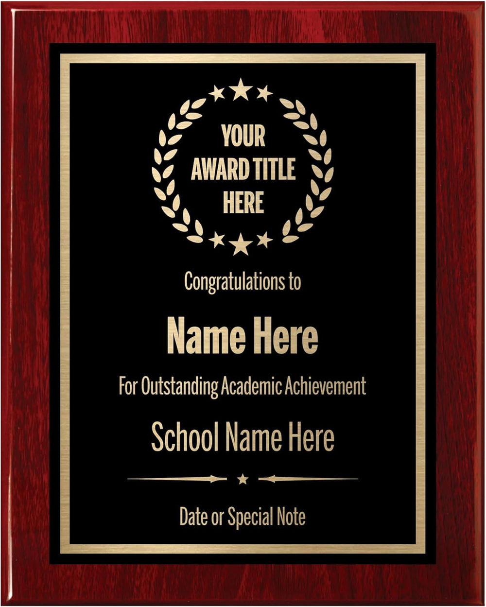 Award Plaques Personalized with Your Text and Title - Engraved Plaque Customized for Employee Appreciation, Recognition, Retirement, Service, Thank You, and more - Custom Awards for Employees, Co-Worker, Friends - Choose Your Size: (6x8 Gold/Black)
