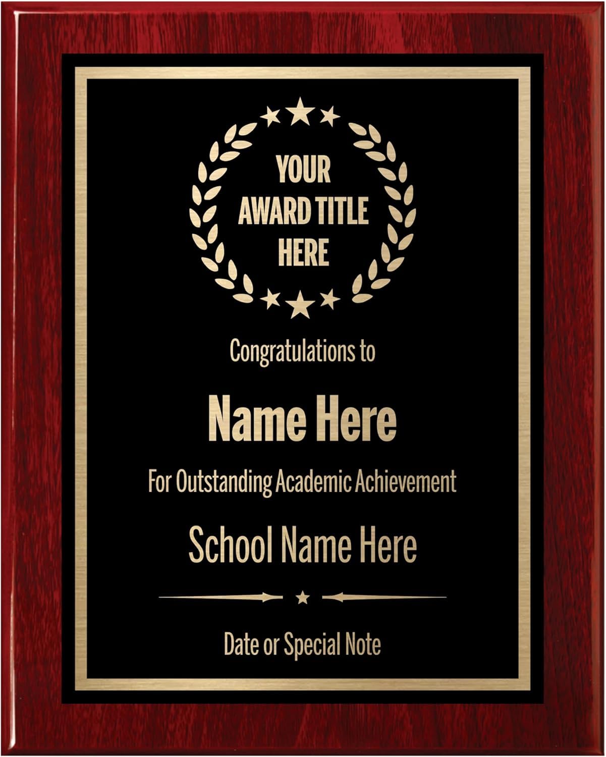 Award Plaques Personalized with Your Text and Title - Engraved Plaque Customized for Employee Appreciation, Recognition, Retirement, Service, Thank You, and more - Custom Awards for Employees, Co-Worker, Friends - Choose Your Size: (6x8 Gold/Black)