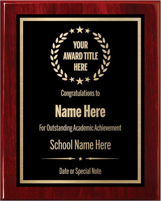 Award Plaques Personalized with Your Text and Title - Engraved Plaque Customized for Employee Appreciation, Recognition, Retirement, Service, Thank You, and more - Custom Awards for Employees, Co-Worker, Friends - Choose Your Size: (6x8 Gold/Black)