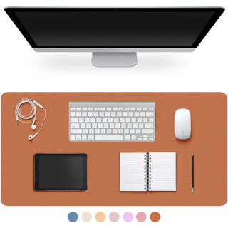 Leather Desk Pad Protector,Non-Slip Desk Pad,on-Slip PU Leather Large Mouse Pad,Easy Clean Desk Protecor Mat,Writing Pad for Office Work/Home/Decor(Black, 23.6" x 13.7")
