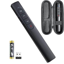 Wireless Presenter Remote, Presentation Clicker with Hyperlink & Volume Remote Control PowerPoint Office Presentation Clicker for Keynote/PPT/Mac/PC/Laptop(Battery Included)