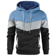 Gesean Men's Novelty Color Block Pullover Fleece Hoodie Long Sleeve Casual Sweatshirt with Pocket