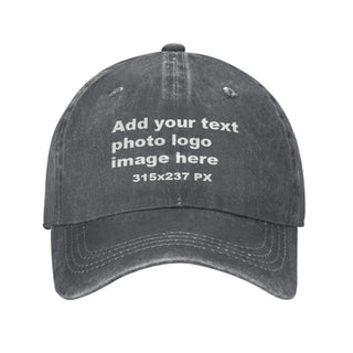 Custom Baseball Hats for Men & Women - Add Text/Photo/Logo - Adjustable Breathable Outdoor Hat, Sports & Casual- Bulk Supply