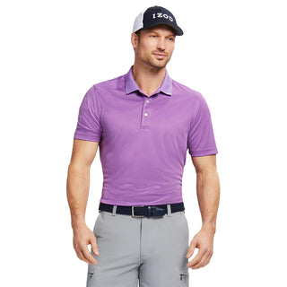 Izod Men's Performance Golf Grid Short Sleeve Stretch Polo Shirt