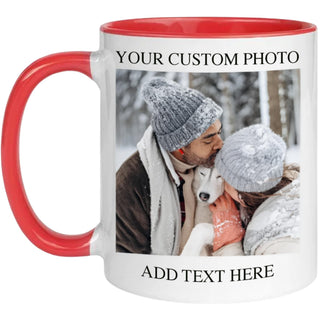 Custom Mug - Personalized Coffee Mug with Photo Text Logo | Taza Personalizada 11oz Both Sides Print | Custom Gifts for Men Women | Customized Picture Cup Dishwasher Safe