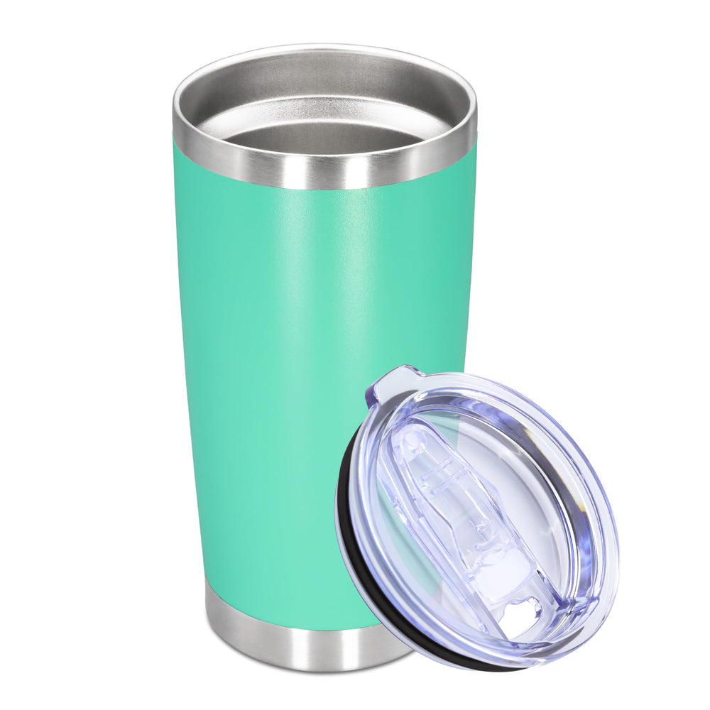 20oz Tumbler Stainless Steel Tumbler Cup with Lid Vacuum Insulated Double Wall Travel Mug, Durable Powder Coated Travel Coffee Tumbler Mug for Hot & Cold Drinks, Purple,1 Pack