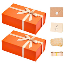LIFELUM Green Gift Box for Presents 1 Pack 13.85 x 8.35 x 4.45 inch Big Decorative Large Gift Box for Clothes with Magnetic Lids Luxury Accessories Card, Ribbon, Filler,Sticker